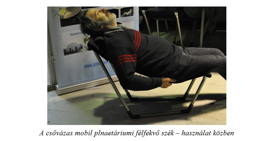Astrotech - A csővázas mobil plnaetáriumi félfekvő szék 